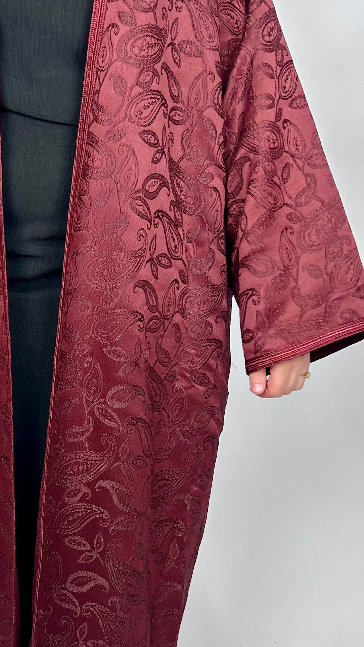 Kimono brocard bordeaux
