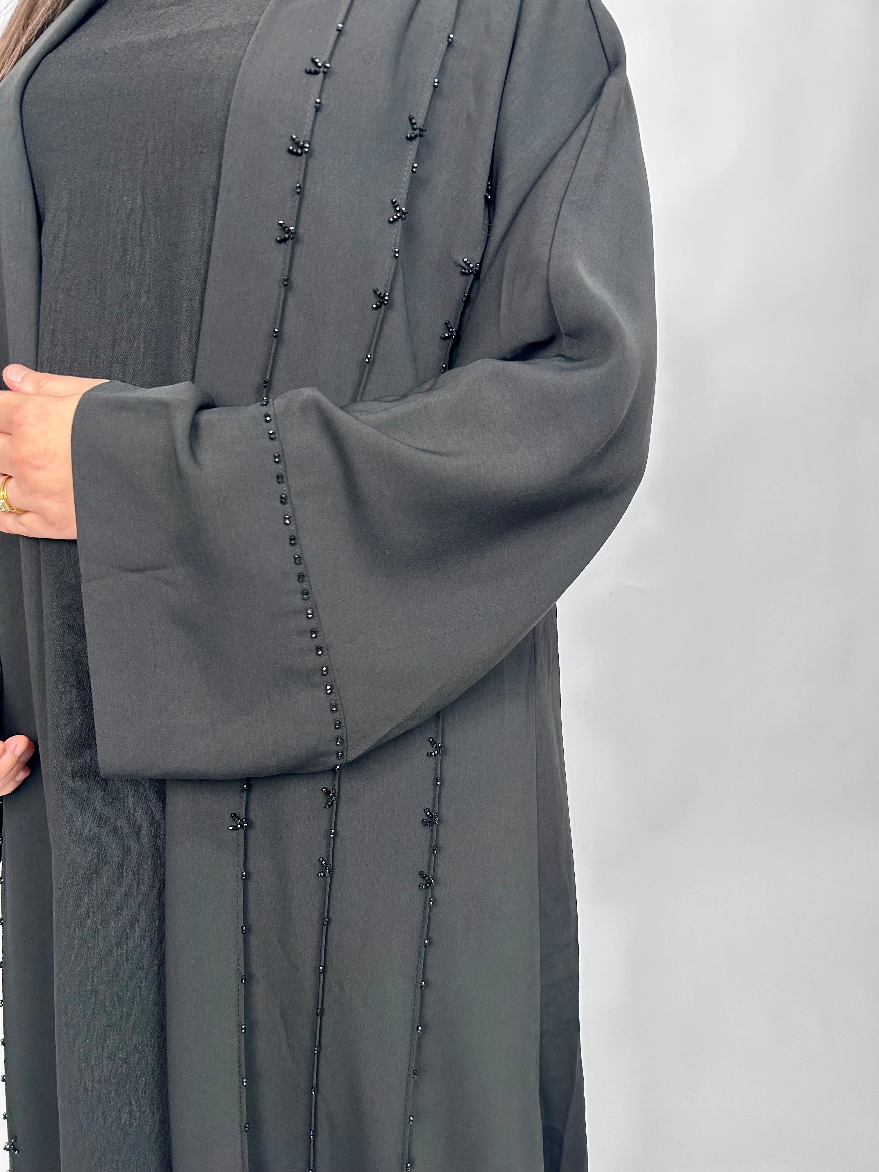 Abaya Perlée Noir