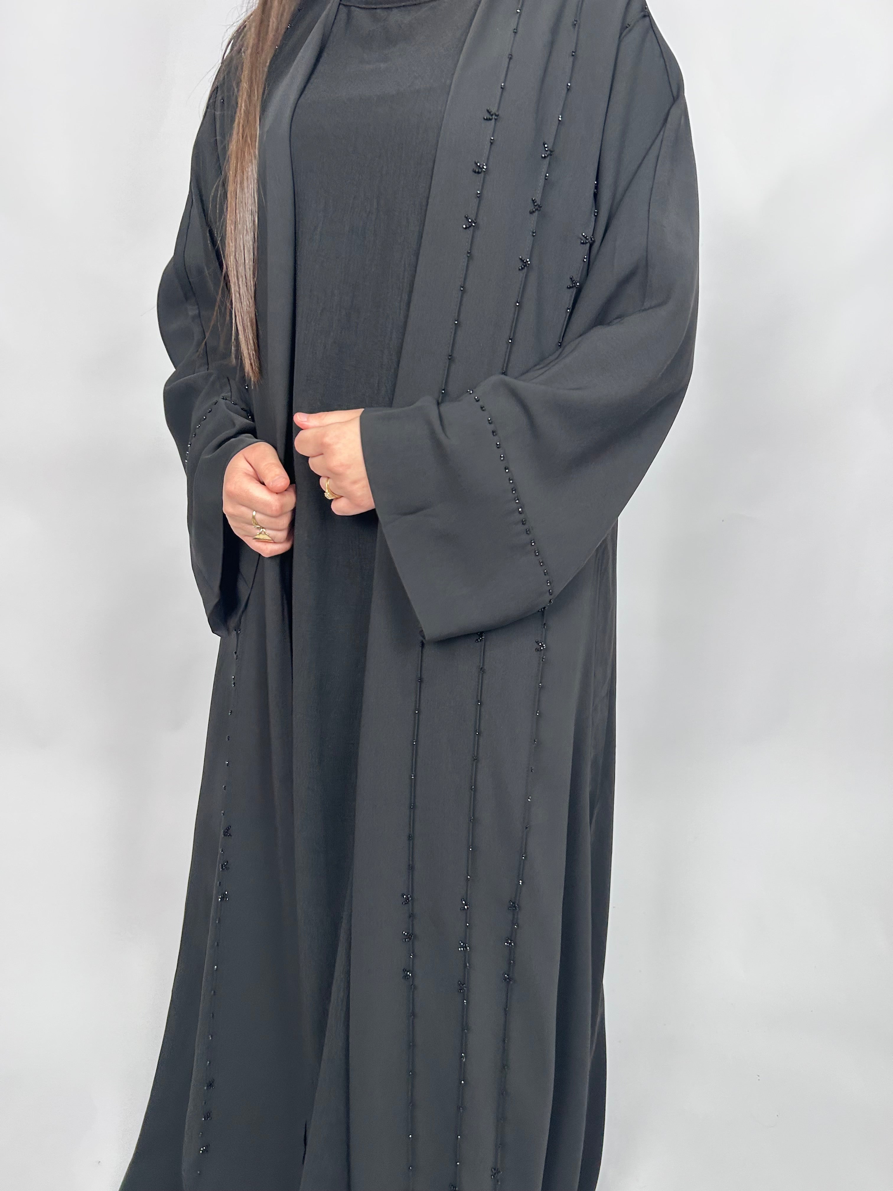 Abaya Perlée Noir
