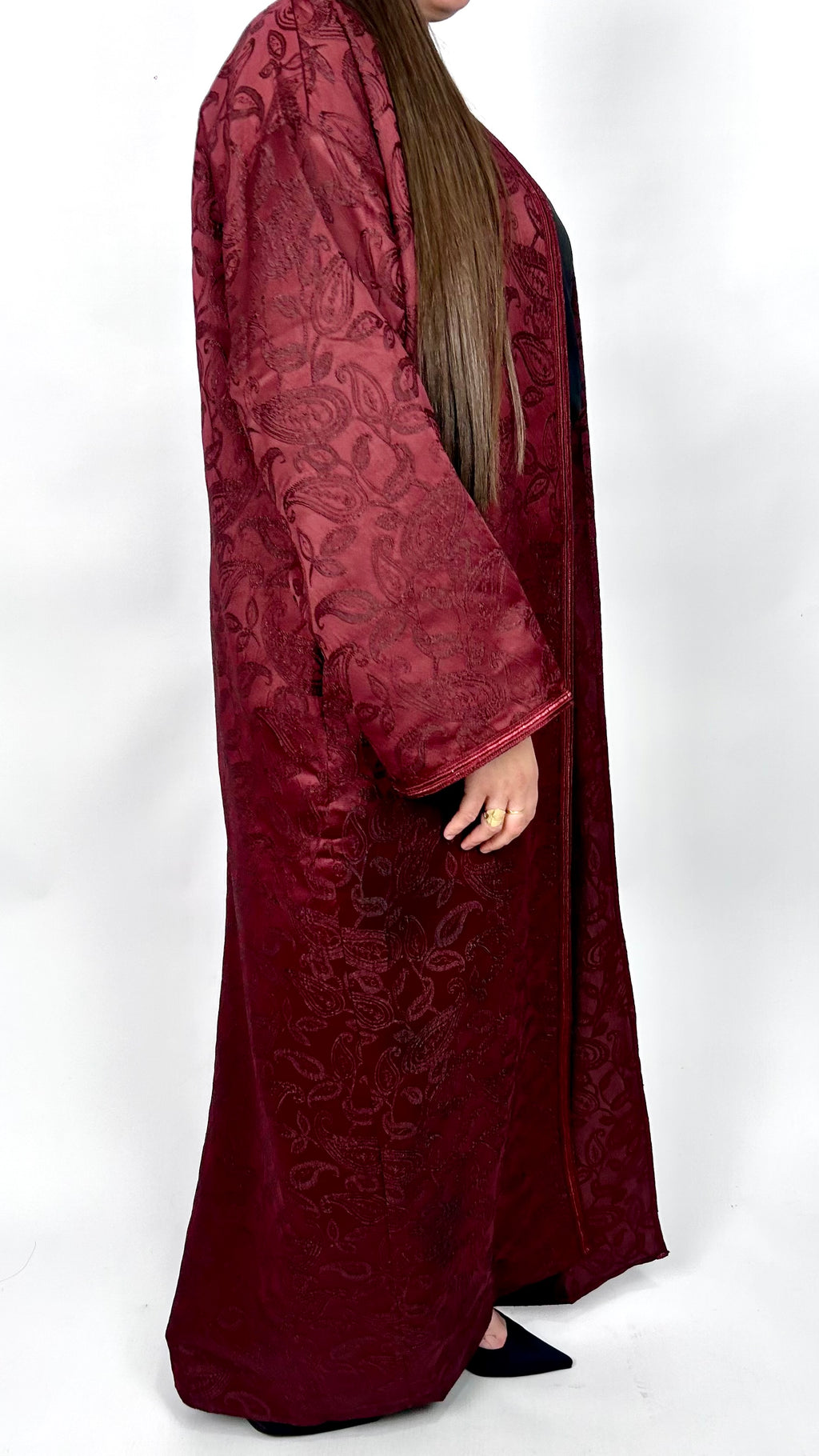 Kimono brocard bordeaux